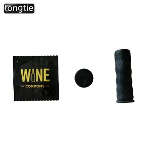 Preservativo de vinho em látex natural para bebidas, saco folha com 1 peça, rolha para garrafa de vinho, cor vermelha preta, fabricação de fábrica, aceita personalizado