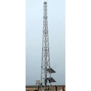 Độc Lập Ba Chân Ba Ăng Ten Hình Ống Wifi Tự Hỗ Trợ 60M Tháp Gsm 3 Chân Thông Tin Liên Lạc Bằng Thép Mạ Kẽm