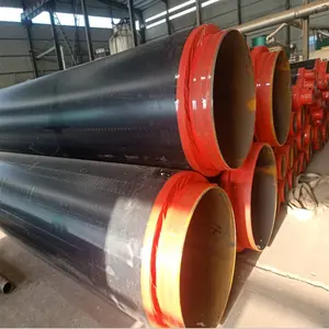 EN 253 Standard Polyurethane Rigid Foam Prefabricated Direct-Buried Large Caliber Insulation Steel Tube Pipe