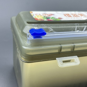 Kitchen PVC Food Grade <strong>Cling</strong> <strong>Film</strong> Cutter Slide Style Reusable Rigid Plastic Wrap <strong>Dispenser</strong> - Product Image 5