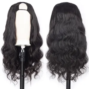 Wholesale U Part Wig Human Hair , 10A Virgin Brazilian Natural Hair Wigs, U Part Wigs For Black Woman