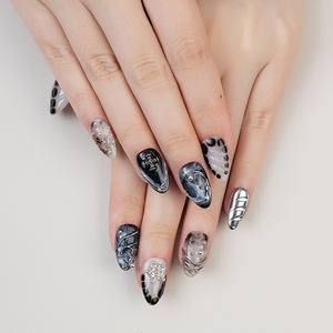 Étoile noire personnalisée 3d fait à la main réutilisable acrylique Y2k presse sur les <span class=keywords><strong>ongles</strong></span> 10 pièces marque privée <span class=keywords><strong>faux</strong></span> <span class=keywords><strong>faux</strong></span> <span class=keywords><strong>ongles</strong></span> Art en gros avec de la <span class=keywords><strong>colle</strong></span> - Product Image 6