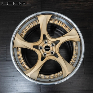 Monobloc <span class=keywords><strong>Champagne</strong></span> Gold/2 pièces 15 18 20 21 22 24 26 pouces roues forgées 5x114.3 5x112 5x130 tout-terrain pour RR benz bmw audi - Product Image 2