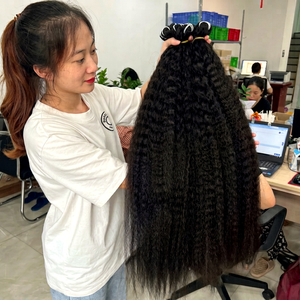 ผมหยักศกสีดำธรรมชาติสีดำหยิกเป็นลอนสำหรับผู้หญิงความงาม - Product Image 1
