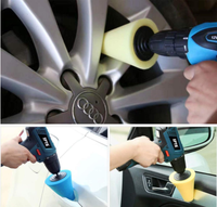 Ensemble de 6 pièces pour roues de voiture, perceuses à main, polissage conique, roues de voiture, détails de voiture, roues à billes, entretien des roues, polissage à l'éponge