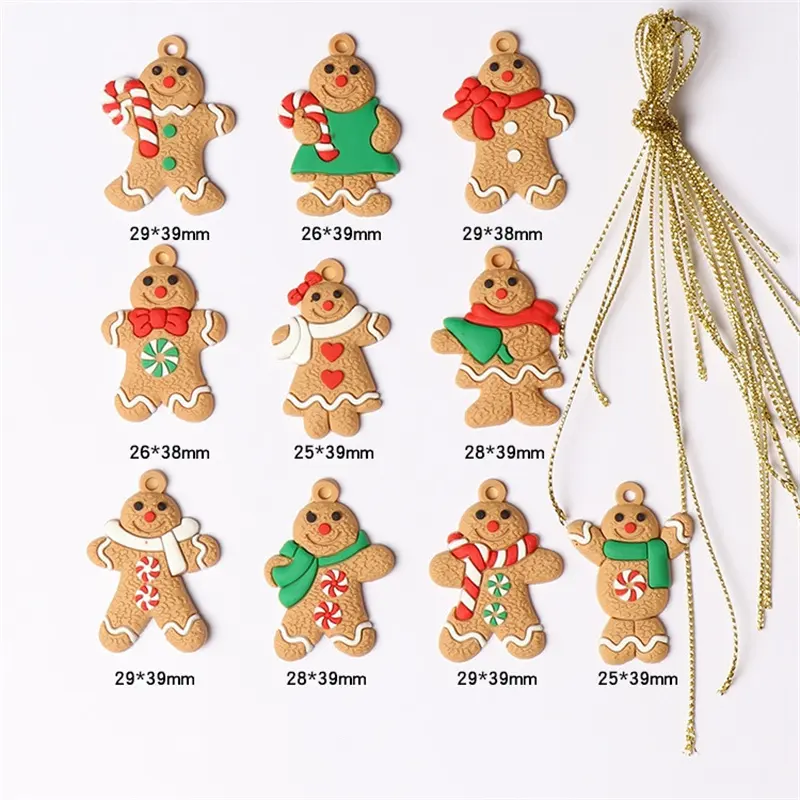 Gingerbread Man Ornaments for Christmas Tree Decorations Tall Gingerman Hanging Charms Christmas Tree Ornament Holiday gift