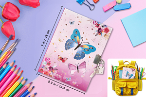 Diario A5 con Farfalla, Quaderni Carini con Lucchetto e Chiave per Ragazze, Regali Disponibili - Product Image 3
