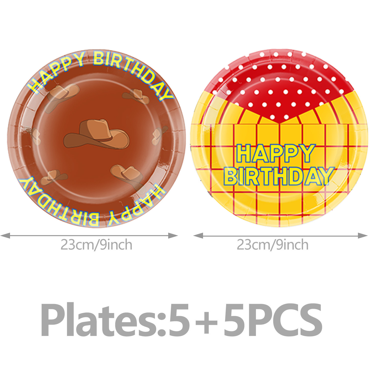 9in plates 10pcs