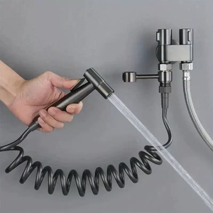High Pressure Stainless Steel Double Outlet Angle Valve Wall Mounted <strong>Handheld</strong> <strong>Bidet</strong> Toilet <strong>Sprayer</strong> Set - Product Image 3
