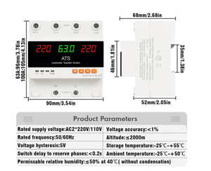 Interruttore di Trasferimento Automatico Solare <span class=keywords><strong>ATS</strong></span> a Doppia Alimentazione 220v 4p 63a 100a per Impianti Solari - Product Image 2
