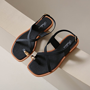 Sandalias Romanas Planas de Verano para Mujer, Ligeras, de PVC, con Cierre de Botón, Moda para Exteriores Inspirada en Celebridades de Internet - Product Image 5
