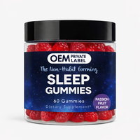 Gummies à la mélatonine 1 mg OEM, complément alimentaire naturel pour favoriser le sommeil, gummies pour le sommeil
