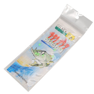 เบ็ดตกปลา JGDJ Sabiki ขนาด 5.0 พร้อมเหยื่อยางสีแดง สำหรับตกปลาขาวในทะเลและตกปลาหิน - Product Image 2