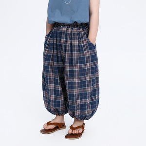 Nouveau pantalon capri léger à carreaux style lanterne pour garçons, taille élastique, style coréen, anti-moustiques, collection été 2026 - Product Image 3