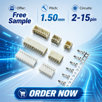 Connecteur de faisceau de câbles pour dispositifs médicaux et contrôle industriel, boîtier à sertir pas de 1,50 mm, puce SMT, 2 à 15 circuits