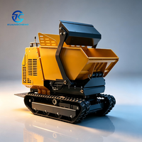 Dumper sur chenilles à levage haute capacité 1000 kg, benne hydraulique, certifié CE EPA pour la construction agricole