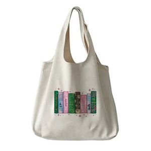 Custom <b>Changed</b> for Good Book Pattern Tote Canvas <b>Bag</b> Personalized Shoulder <b>Bag</b> for Travel Reusable Women's Shopping <b>Bag</b> - Product Image 5