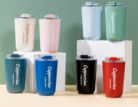 Vente en gros de gobelets isothermes en acier inoxydable personnalisés avec logo, 280 ml, 380 ml, gobelet à café en métal à double paroi, portable, isolé thermiquement