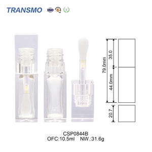 Tubes de brillant à lèvres carrés à grande brosse, tubes de brillant à lèvres vides, tubes de brillant à lèvres personnalisables avec logo, 10 ml - Product Image 3