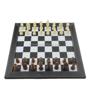 High quality leather chess set board factory customizing directly crocodile premium chess set