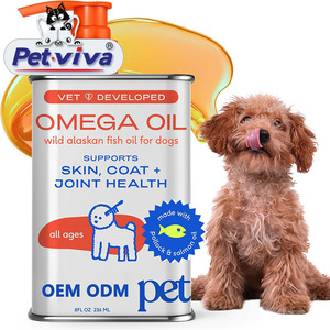 欧米茄<span class=keywords><strong>3</strong></span> 6 9狗鱼油猫健康皮肤闪亮外套髋关节野生阿拉斯加鲑鱼油液体健康宠物补充剂 - Product Image 1