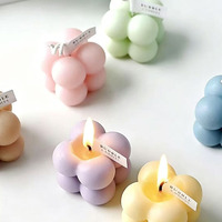 Bougie parfumée à bulles colorées, bougie décorative esthétique pour centre de table, coffrets cadeaux et magasins de détail