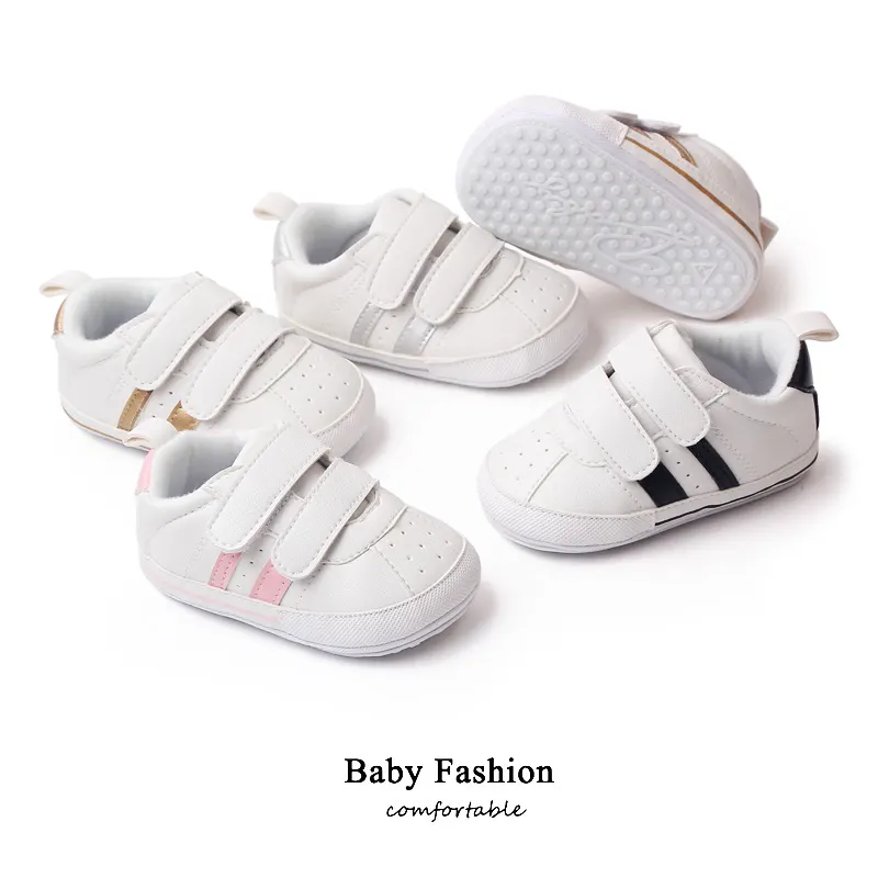 Venda quente branco prewalker bebê sapatos unisex bebê andando sapatos criança sapatos