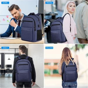 Sac à dos de <span class=keywords><strong>sport</strong></span> décontracté OEM pour hommes et femmes, sac à dos pour ordinateur portable avec port de charge USB, sac à dos léger pour le travail, les voyages et l'école - Product Image 3