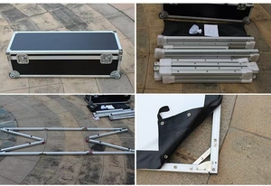 Écran de projection de camping pliable rapide, léger, 84 pouces, 4:3, idéal pour les voyages, blanc, extérieur, avec sac - Product Image 5