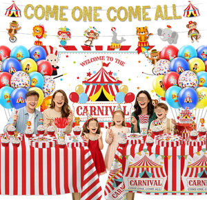 Articles <span class=keywords><strong>de</strong></span> fête Carnaval et <span class=keywords><strong>Cirque</strong></span> : Assiettes, Gobelets, Serviettes, Nappe, Pailles, Ensemble <span class=keywords><strong>de</strong></span> vaisselle, Bannières <span class=keywords><strong>de</strong></span> fond, Drapeaux, Décorations <span class=keywords><strong>de</strong></span> gâteau, Ballons, Fournitures - Product Image 2