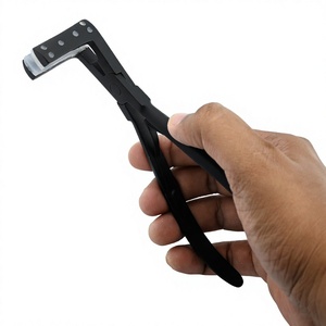 Alicates de presión de acero inoxidable, herramientas de extensión de cabello, cinta para extensiones, Alicates con almohadillas de silicona, herramienta de aplicación de extensión de cinta - Product Image 1
