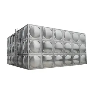 Tanque de água modular de 10000l, painel de aço inoxidável quadrado para tanque de água potável