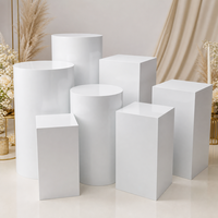 Ensembles de tables à dessert et de supports à gâteaux en fer, de styles rond, plissé, carré, à trois niveaux et hexagonal
