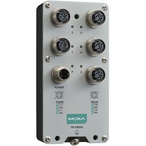 Switch Ethernet Industrial Moxa TN-5305A de 5 Puertos, Montaje en Riel DIN, Grado Ferroviario, Full-Duplex y Half-Duplex, 10/100Mbps, Compatible con VLAN - Product Image 1