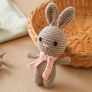 Giocattolo in Legno per Neonati, <span class=keywords><strong>Sonaglio</strong></span> Coniglio in Cotone Neutro Lavorato all'Uncinetto, Regalo <span class=keywords><strong>Amigurumi</strong></span> - Product Image 5