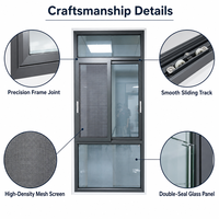 Ventanas Corredizas de Aluminio Modernas y Resistentes al Óxido, Personalizables, con Función Antirrobo para Hogares Familiares, Cocinas, Dormitorios y Salas de Estar