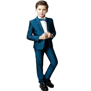 Blazer en forme homme pour enfant, de haute qualité, formel, à la mode, petit costume