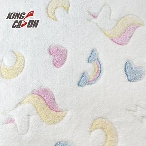 Kingcason-tela de franela para el hogar, diseño personalizado de arco iris, Luna, corazón, estampado Offset de dos lados, para invierno - Product Image 6
