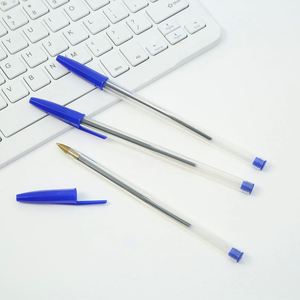 Budget-Friendly Brand Custom Logo Printed 1.0mm Writing Width <b>Plastic</b> Ballpoint Pen with Digital Printing for Office School Use - Product Image 1