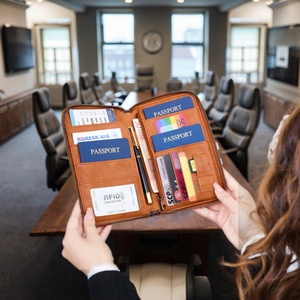 All Seasons Portable Minimalist 7 Inch Multi-Function PU Leather Wallet Credit Card Passport ID Card Handbag Holder for Families - Product Image 4