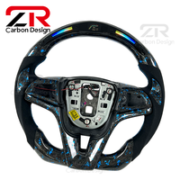 Volant personnalisé en fibre de carbone forgée avec LED et indicateur de régime pour Chevrolet Cruze C6 C7 C8 Silverado GMC Camaro SS, intérieur de voiture sportif