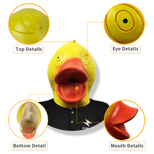 ماسكارا كرتونية مبتكرة فم كبير وبط قناع رأس حيوان قناع مطاطي تنكري ماسكارا تنكرية أقنعة حفلات تنكرية للهالوين - Product Image 4