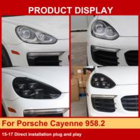 Phares J ONE LCI pour Porsche Cayenne 958.2 2015-2017, style restylé, LED séquentielle DRL, paire