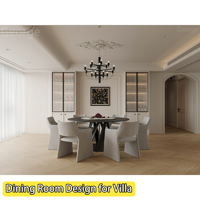 Services de conception d'intérieur complets pour la décoration de villas et de maisons avec rendu 3D moderne