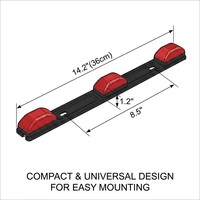 Nouvelle barre de feux de positionnement LED rouge homologuée DOT, étanche IP67, 9 LED pour camion, camping-car, caravane