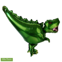Ballons en aluminium imperméables en gros, motif dinosaure de dessin animé (T-rex, Velociraptor) pour décorations de fête d'anniversaire, avec logo et taille personnalisables
