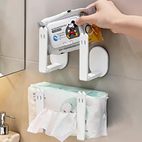 Porte-rouleau de papier toilette à ventouse, sans perçage, en plastique ABS chromé pour salle de bain