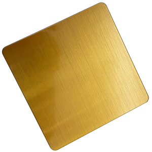 Tôles d'acier inoxydable colorées ASTM 304 316L brossées finition cheveux <span class=keywords><strong>de</strong></span> bison, <span class=keywords><strong>cuivre</strong></span> rouge, or, avec revêtement PVD et anti-traces <span class=keywords><strong>de</strong></span> doigts - Product Image 2