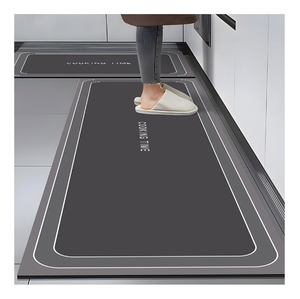 Ensemble de <span class=keywords><strong>tapis</strong></span> imprimés modernes en microfibre antidérapant, doux, anti-fatigue, absorbant l'humidité et à séchage rapide pour la cuisine - Product Image 2