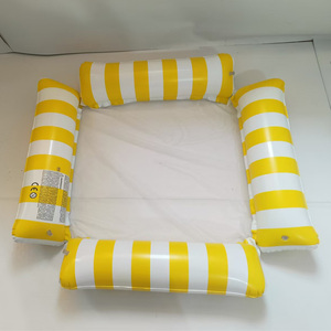 Grand hamac flottant en maille PVC écologique, lit flottant pour adultes, flotteur de piscine gonflable d'extérieur, 4 tubes, installations de divertissement aquatique - Product Image 2